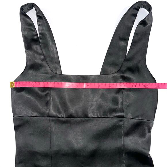 NWT Princess Polly Black Satin Cobie Mini Dress Size 2 - Picture 14 of 16